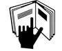 Simbolo de mano en un libro- le indica al comprador que puede encontrar más información del producto dentro de la caja del mismo