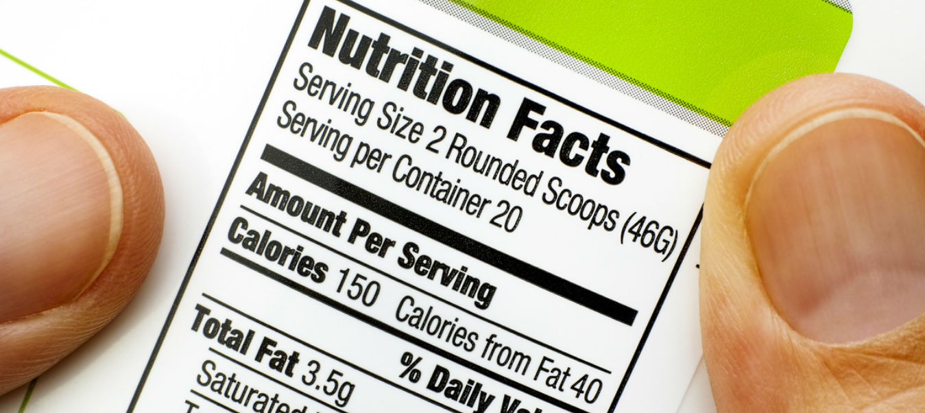 Etiqueta de nutrición.